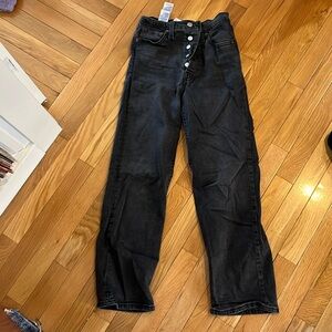 Levis black ribcage straight ankle Jean